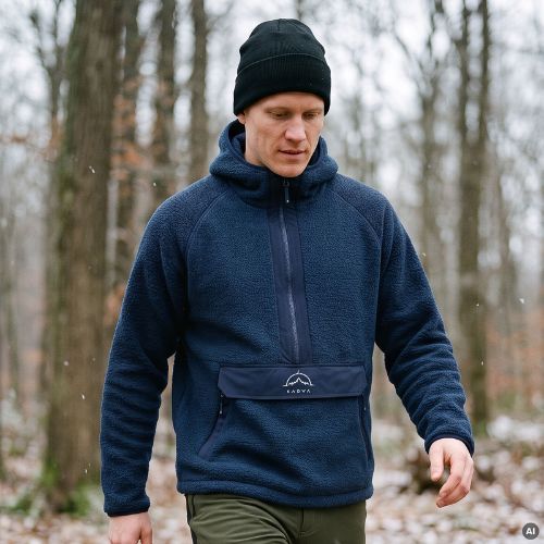 Men's KADVA RODIA navy fleece sweatshirt