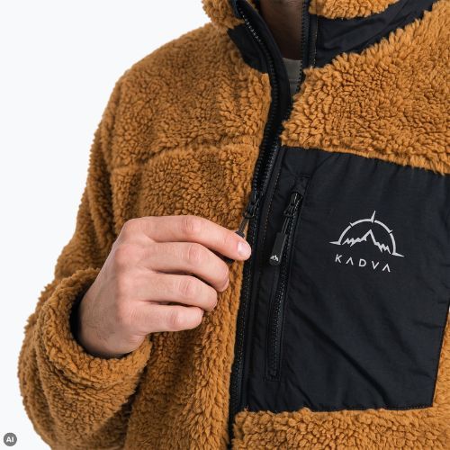 Men's KADVA Rodvik fleece sweatshirt brown