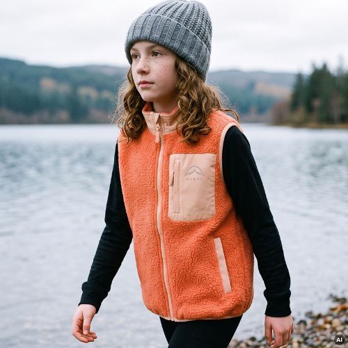 Children's sleeveless jacket KADVA RODVIK VEST orange
