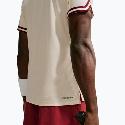 Polo shirt Nike Court Slam Aero-Fit Pale Ivory/Team Red