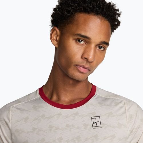Men's T-shirt Nike Court Advantage light bone/tough red/black