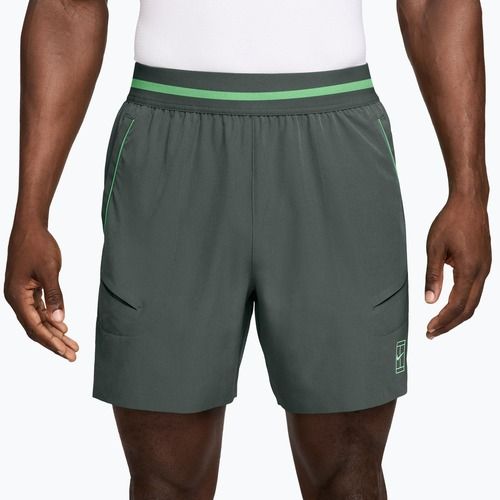 Men's tennis shorts Nike Court Dri-Fit Advantage 6" camo green/cucumber calm/cucumber calm