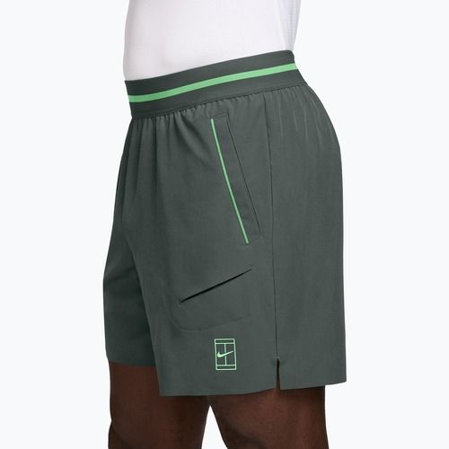 Men's tennis shorts Nike Court Dri-Fit Advantage 6" camo green/cucumber calm/cucumber calm