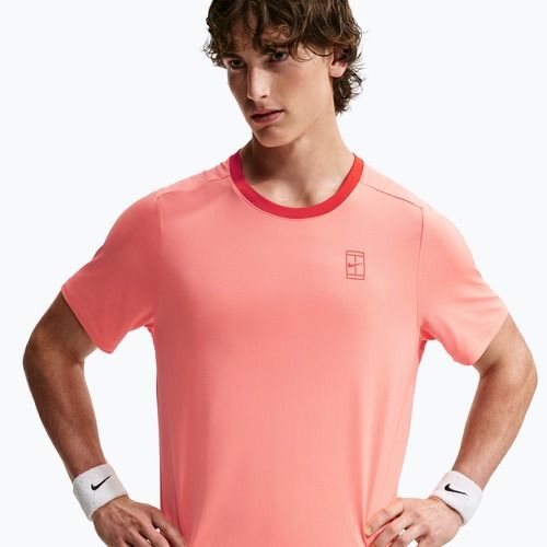 Men's T-shirt Nike Court Dri-Fit Advantage atomic pink/picante red/picante red