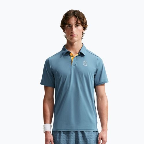 Men's tennis polo shirt Nike Court Dri-Fit Advantage smokey blue/white