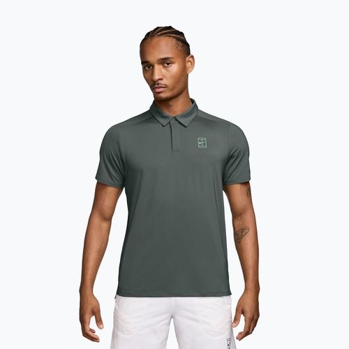 Men's tennis polo shirt Nike Court Dri-Fit Advantage camo green/cucumber calm