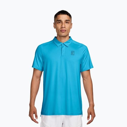 Men's tennis polo shirt Nike Court Dri-Fit Advantage baltic blue/black