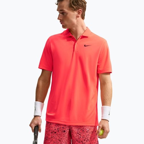Men's tennis shirt Nike Court Dri-FIT Bright Crimson/Black