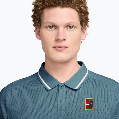Men's tennis shirt Nike Court Heritage smokey blue/smokey blue