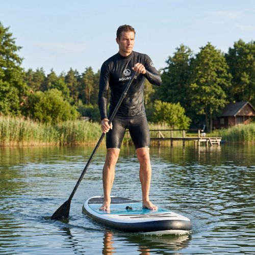 Aquastic RIMOS LS UV 50+ UPF Black Swimming Longsleeve