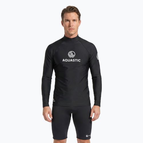 Aquastic RIMOS LS UV 50+ UPF Black Swimming Longsleeve