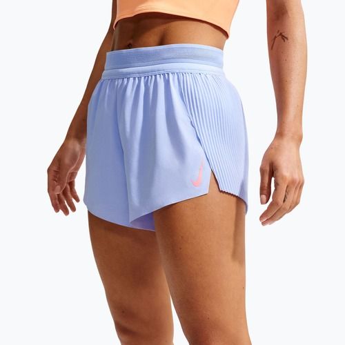 Women's running shorts Nike AeroSwift Dri-Fit ADV Mid-Rise 3" aluminum/black/white/atomic pink