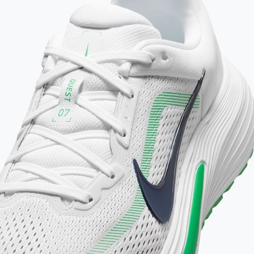 Men's running shoes Nike Quest 7 white/green spark/midnight navy