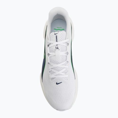 Men's running shoes Nike Downshifter 14 white/midnight navy/green spark