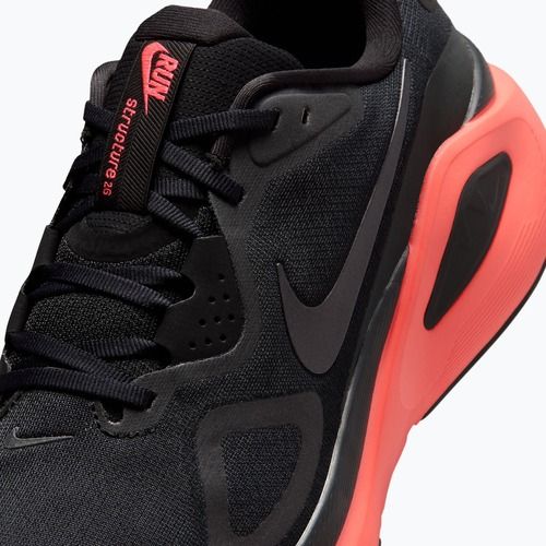 Men's running shoes Nike Structure 26 black/bright crimson/metallic dark grey