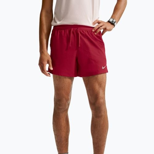 Men's Nike Stride Dri-Fit Brief-Lined 5" Shorts in Tough Red