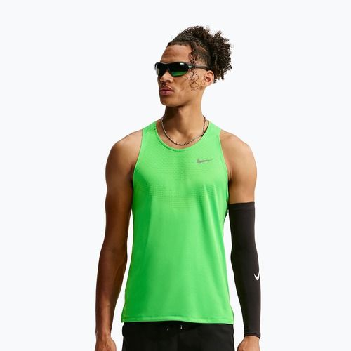 Men's running shirt Nike Stride green spark