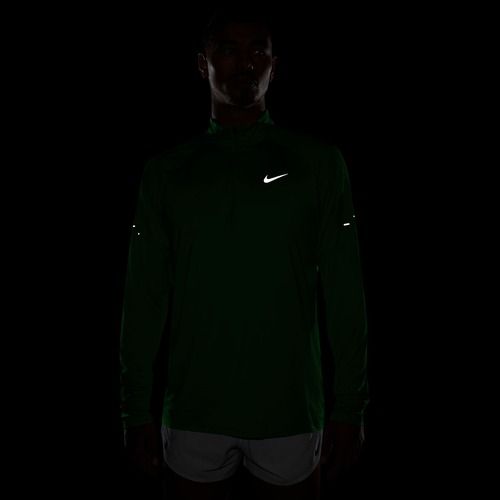 Men's running sweatshirt Nike Stride 1/4 Zip Dri-Fit green spark