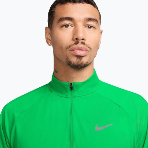 Men's running sweatshirt Nike Stride 1/4 Zip Dri-Fit green spark