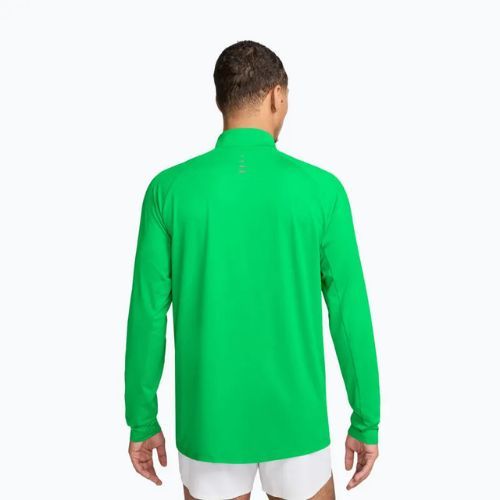 Men's running sweatshirt Nike Stride 1/4 Zip Dri-Fit green spark