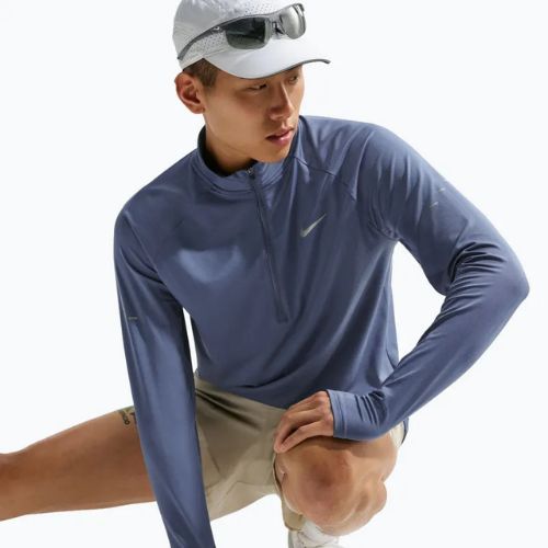 Men's running sweatshirt Nike Stride 1/4 Zip Dri-Fit diffused blue