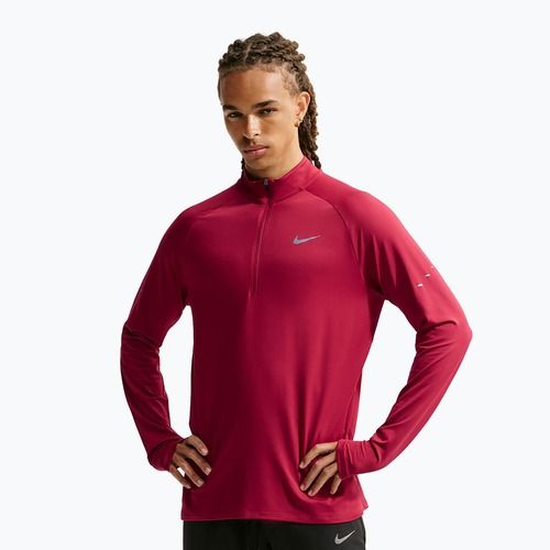 Men's running sweatshirt Nike Stride 1/4 Zip Dri-Fit tough red