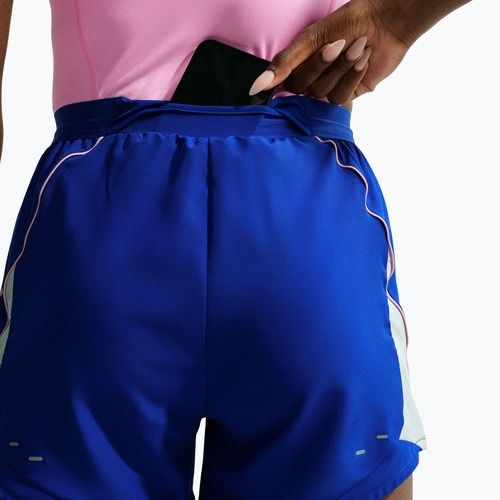 Women's running shorts Nike Tempo Dri-Fit Unlined old royal/football grey/pink rise