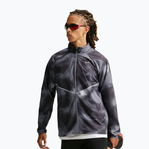 Men's running jacket Nike Miler black/smoke grey