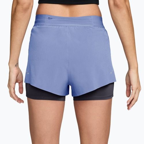 Women's running shorts Nike Swift Mid-Rise 2in1 aluminum/royal tint