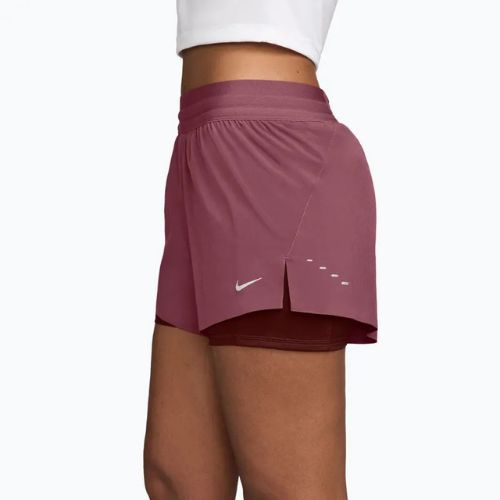 Women's running shorts Nike Swift Mid-Rise 2in1 pink smoke/mystic dates
