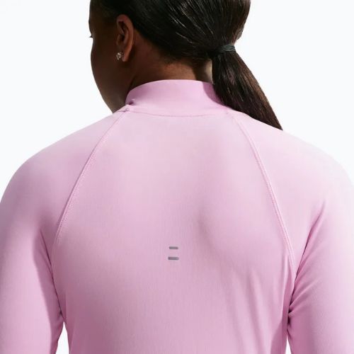 Women's running sweatshirt Nike Tempo Dri-Fit 1/4 Zip pink rise