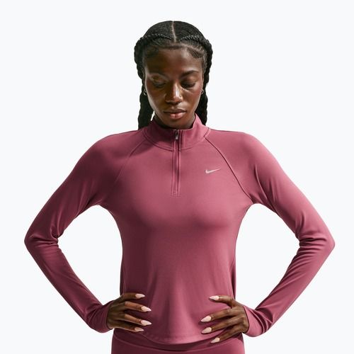 Women's running sweatshirt Nike Tempo Dri-Fit 1/4 Zip pink smoke