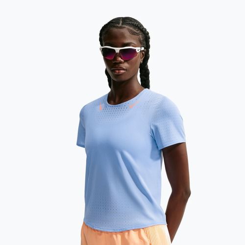 Women's running shirt Nike AeroSwift aluminum/atomic pink