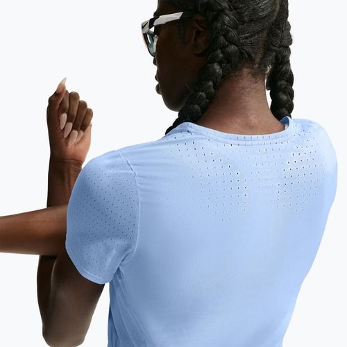 Women's running shirt Nike AeroSwift aluminum/atomic pink