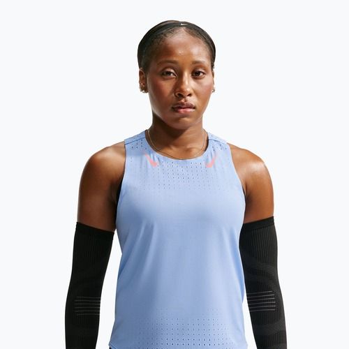 Women's running shirt Nike AeroSwift aluminum/atomic pink