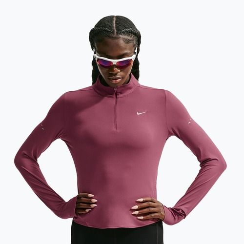 Women's running sweatshirt Nike Swift Dri-FIT UV 1/4-Zip pink smoke