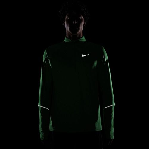 Men's running sweatshirt Nike Miler Dri-Fit UV 1/2 Zip illusion green
