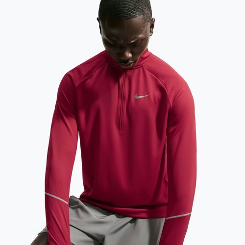 Men's running sweatshirt Nike Miler Dri-Fit UV 1/2 Zip tough red
