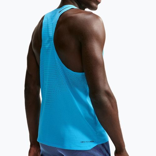 Men's running shirt Nike AeroSwift light current blue/black