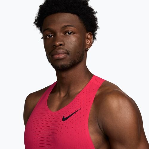 Men's running shirt Nike AeroSwift fusion red/black