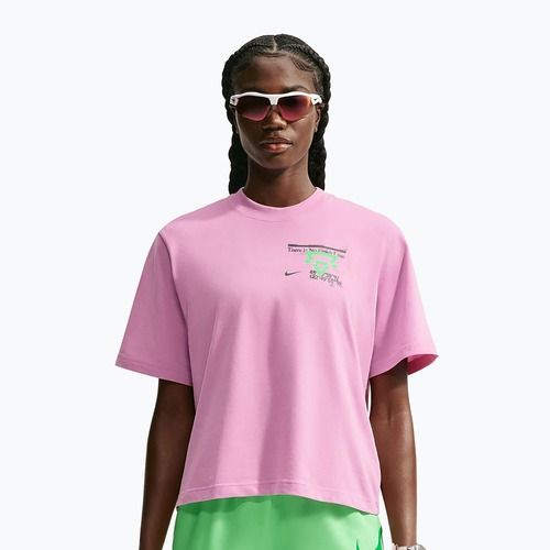 Women's running shirt Nike Swift Dri-Fit pink rise/illusion green