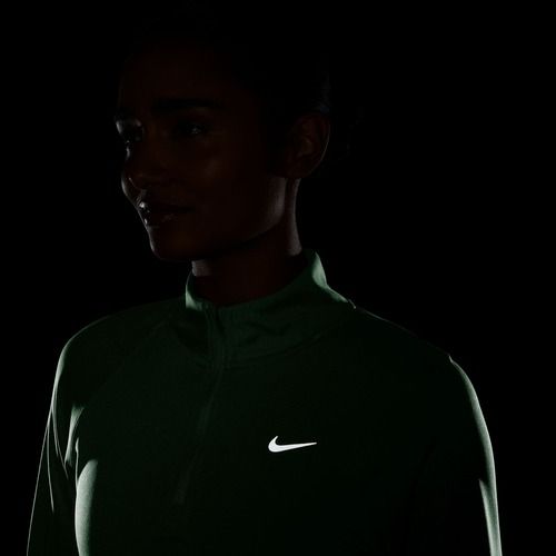 Women's running longsleeve Nike Tempo Swoosh Run Dri-Fit 1/4-Zip illusion green/white