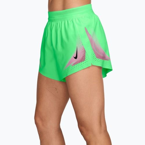 Women's running shorts Nike AeroSwift illusion green/black