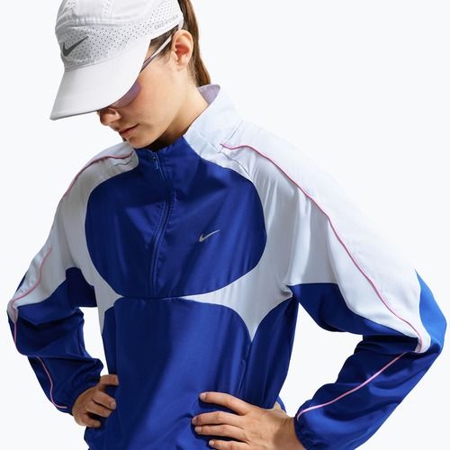 Women's Nike Tempo Dri-FIT 1/2-Zip Running Jacket old royal/football grey/pink rise