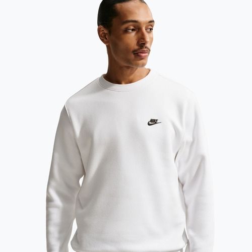 Men's sweatshirt Nike Club Fleece Crew white/black
