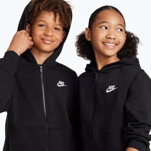 Children's sweatshirt Nike Sportswear Club Fleece black/white