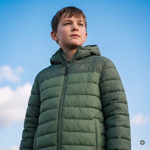 Children's insulated jacket KADVA Snoway JRG green
