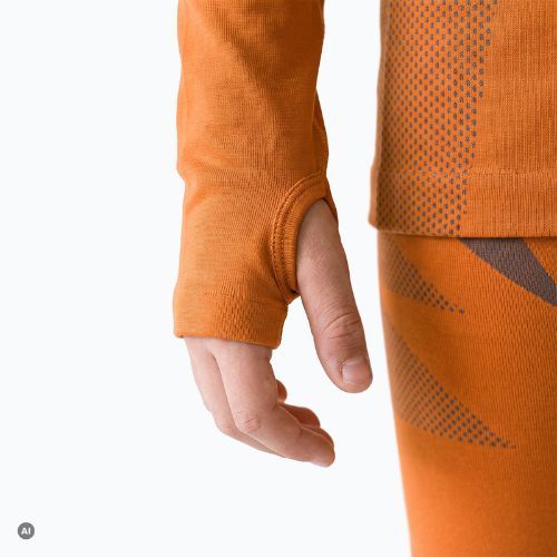 Zestaw bielizny termoaktywnej dla dzieci KADVA ALPINESTEP THERMO LIGHT PLUS JR SET pomarańczowy