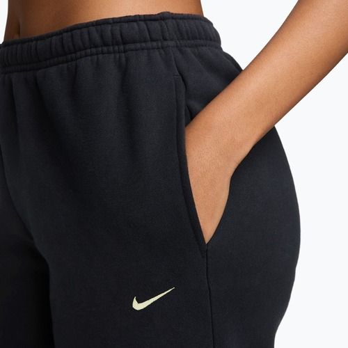 Women's trousers Nike Studio Fleece total black/sail