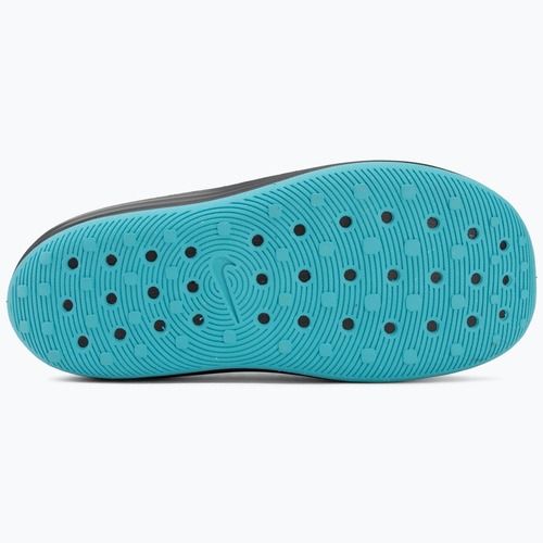 Men's slides Nike ReactX Rejuven8 black/gamma blue/metallic silver